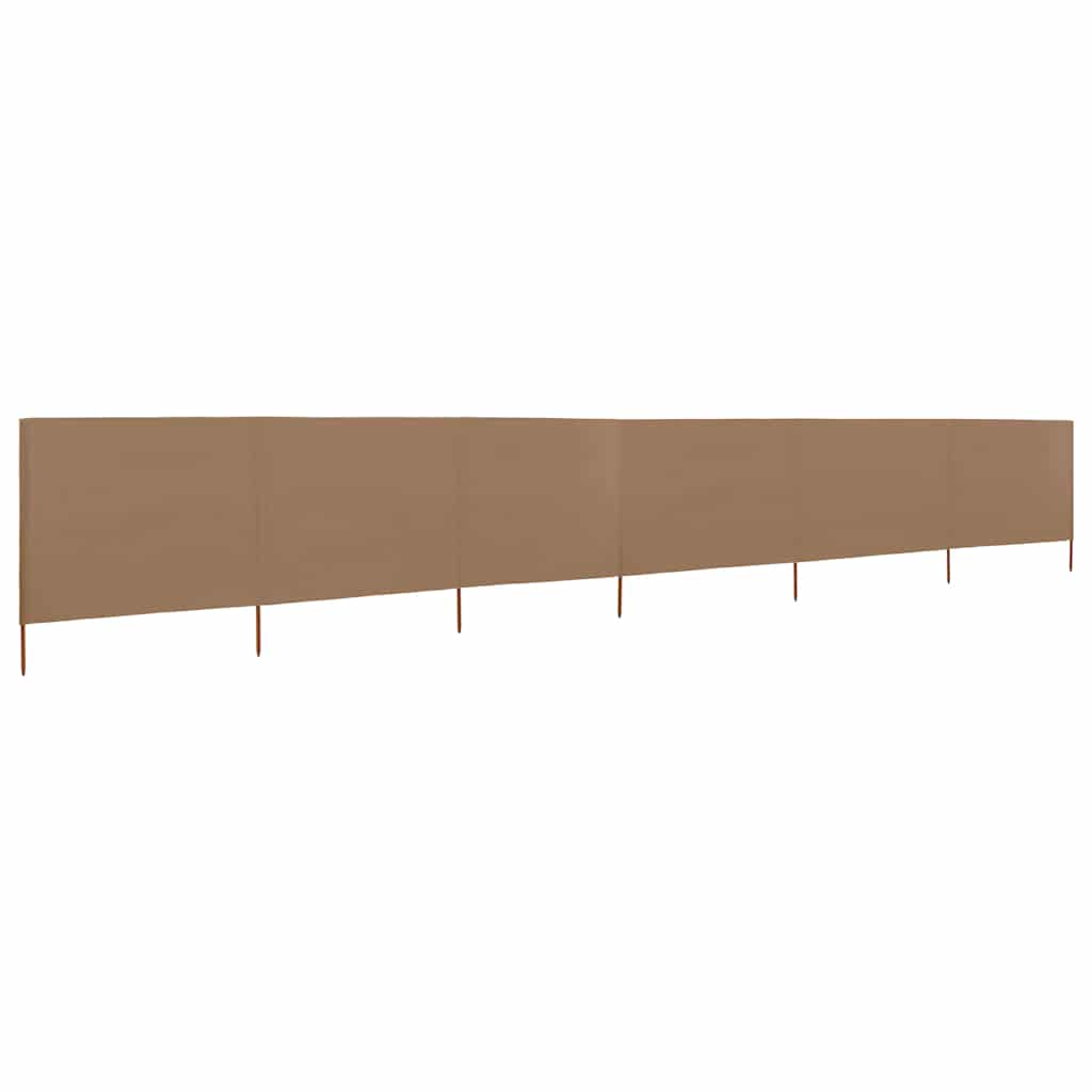 vidaXL Parawan 6-skrzydłowy z tkaniny, 800 x 80 cm, taupe
