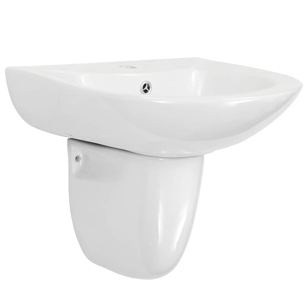 vidaXL Umywalka Biały 52 x 45 x 49 cm Glazurowana ceramika