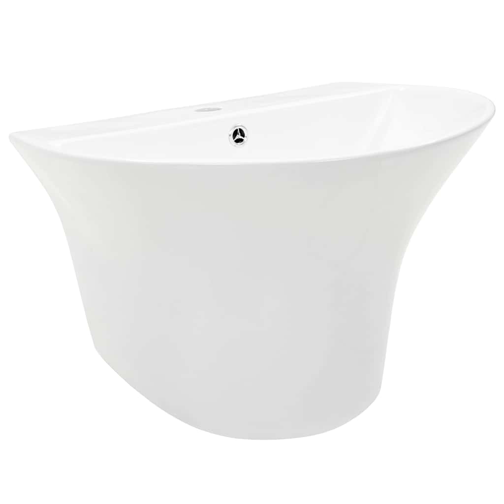 vidaXL Umywalka Biały 56 x 48 x 42 cm Glazurowana ceramika
