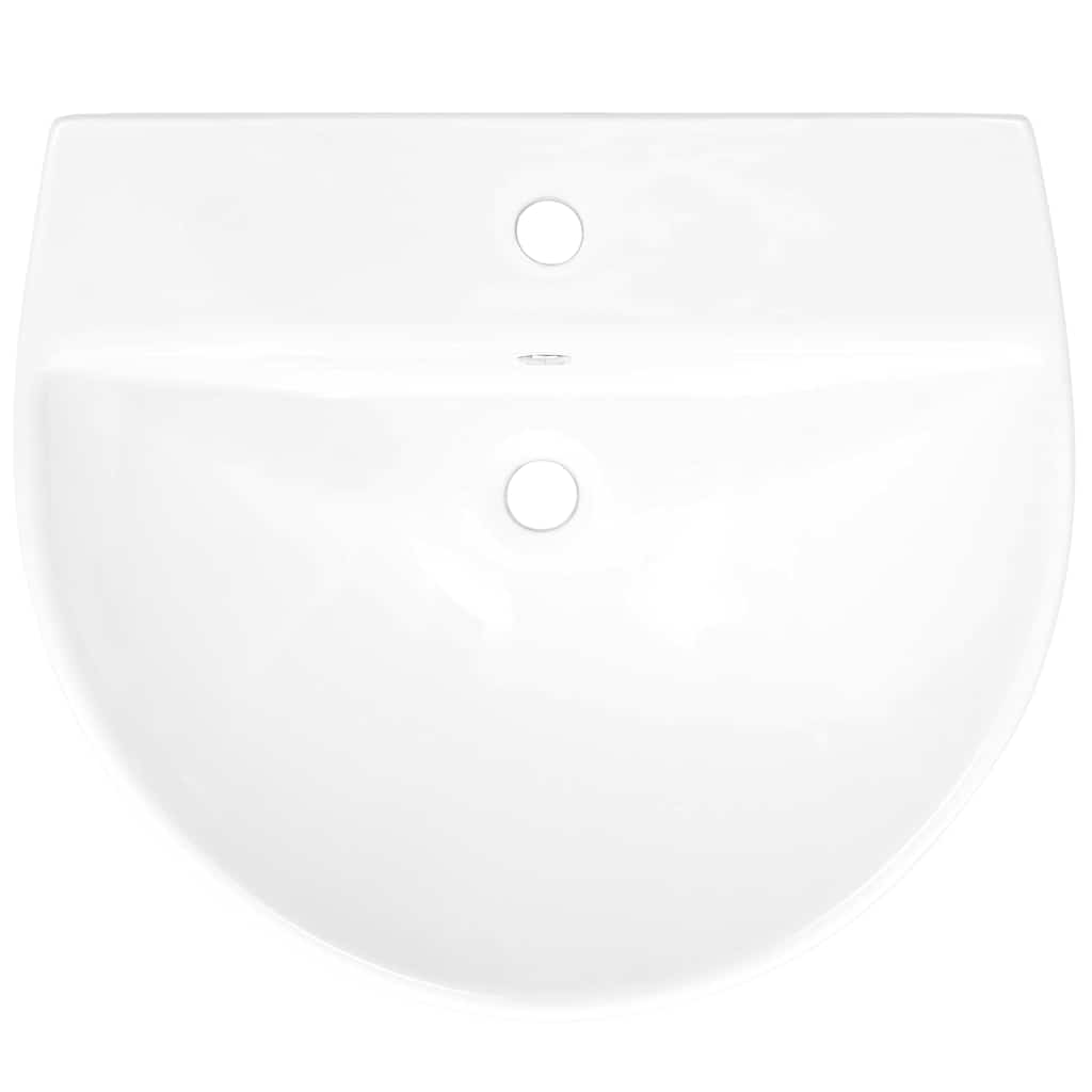 vidaXL Umywalka Biały 56 x 48 x 42 cm Glazurowana ceramika