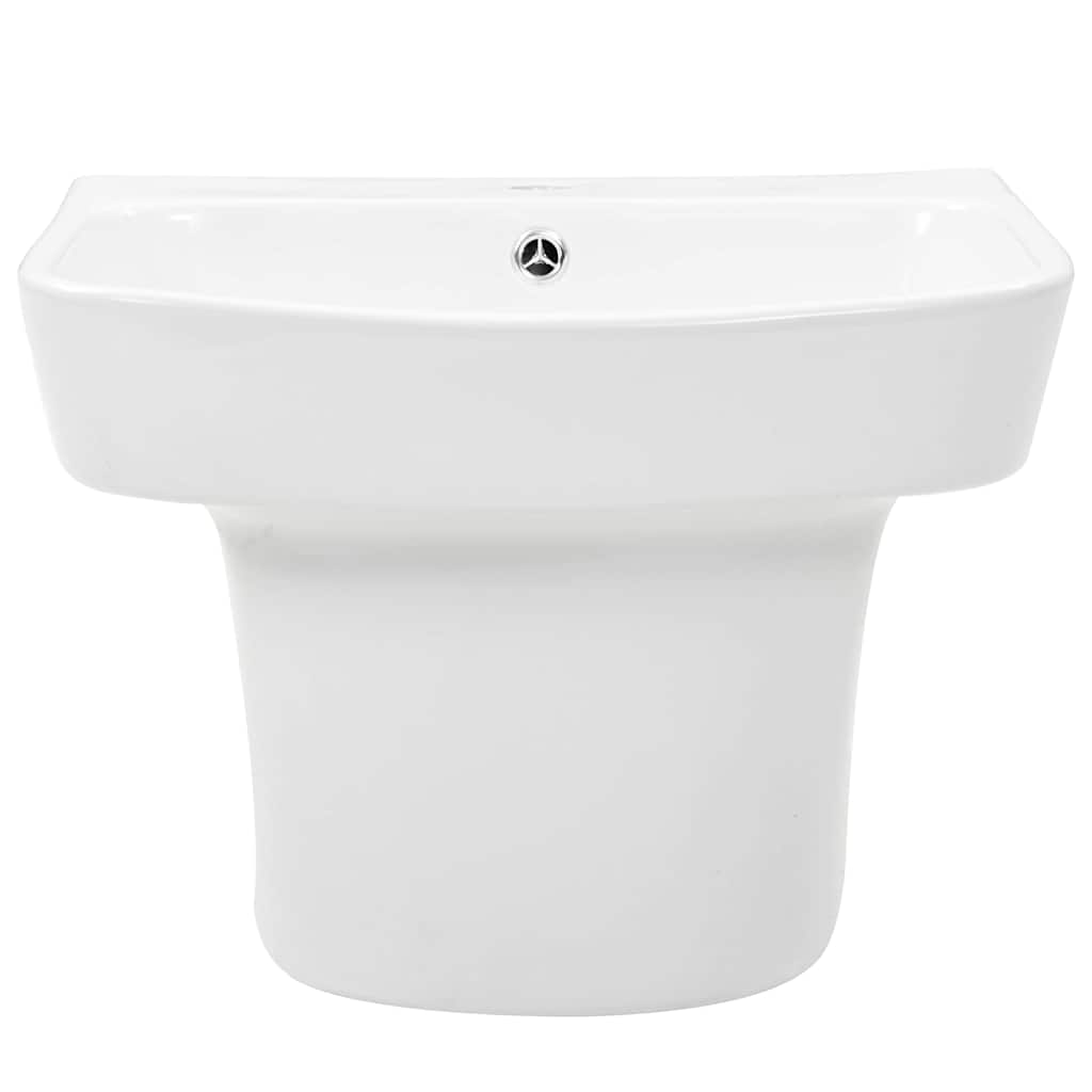 vidaXL Umywalka Biały 50 x 45 x 41 cm Glazurowana ceramika