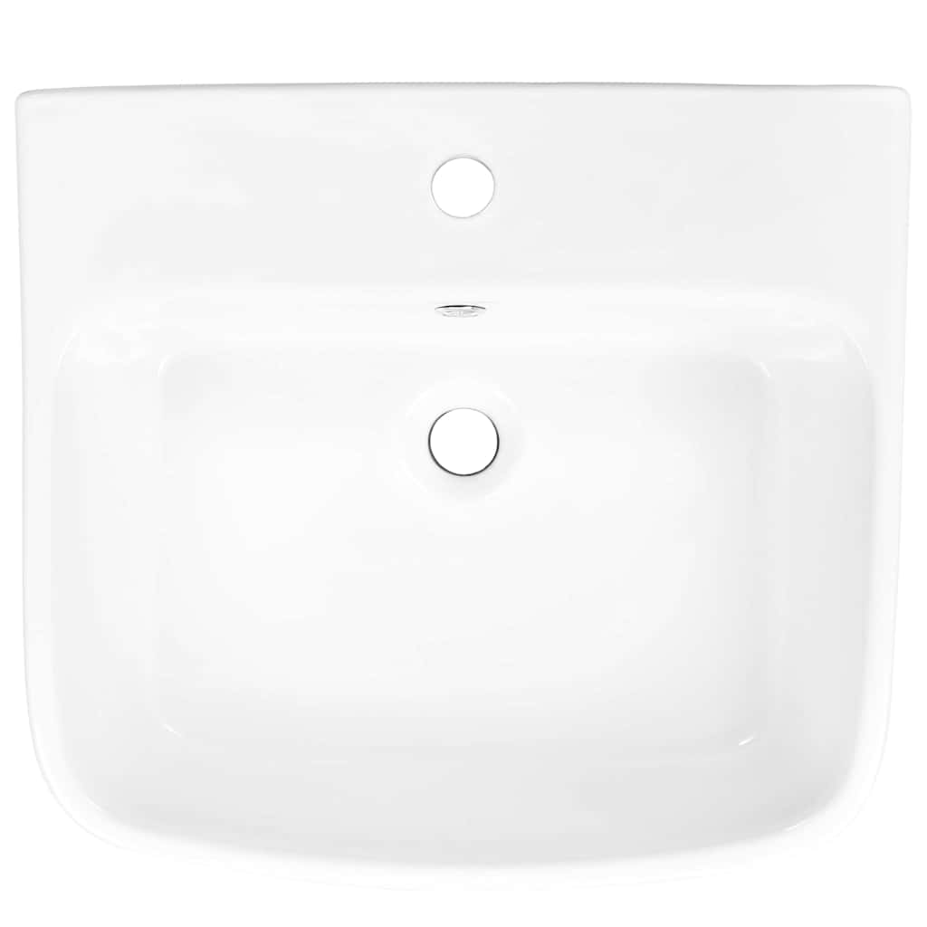 vidaXL Umywalka Biały 50 x 45 x 41 cm Glazurowana ceramika