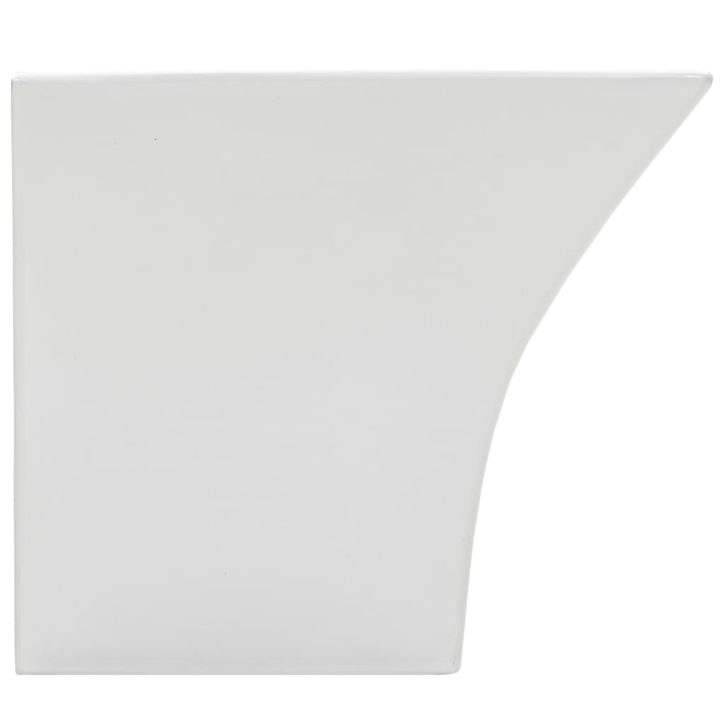 vidaXL Umywalka ścienna, ceramiczna, biała, 500 x 450 x 410 mm