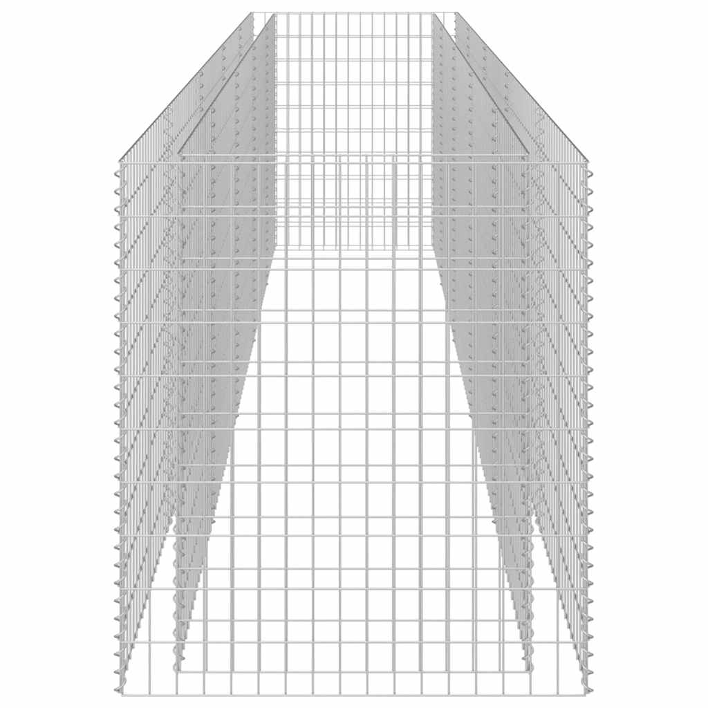 vidaXL Podwyższona donica gabionowa, galwanizowana stal, 450x90x100 cm