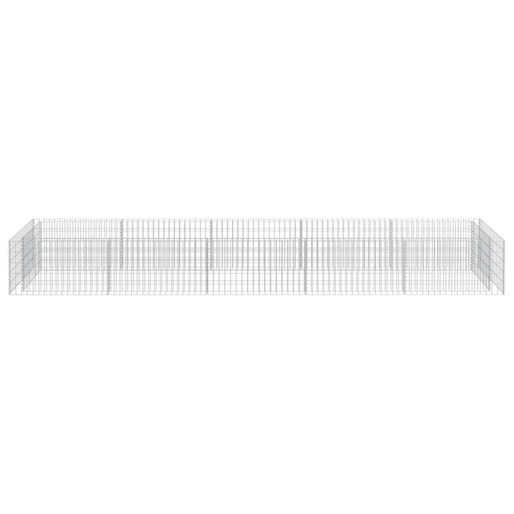 vidaXL Podwyższona donica gabionowa, galwanizowana stal, 450x90x50 cm