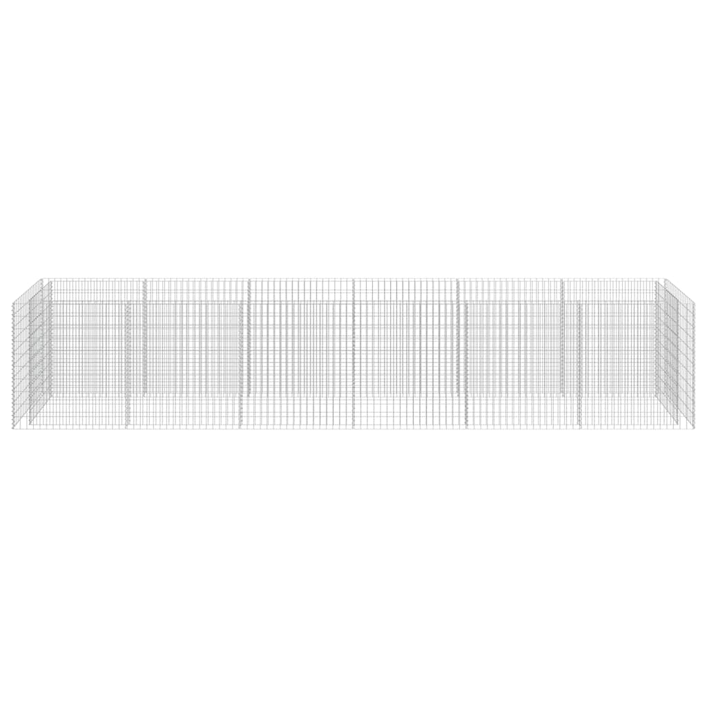 vidaXL Podwyższona donica gabionowa, galwanizowana stal, 540x90x100 cm