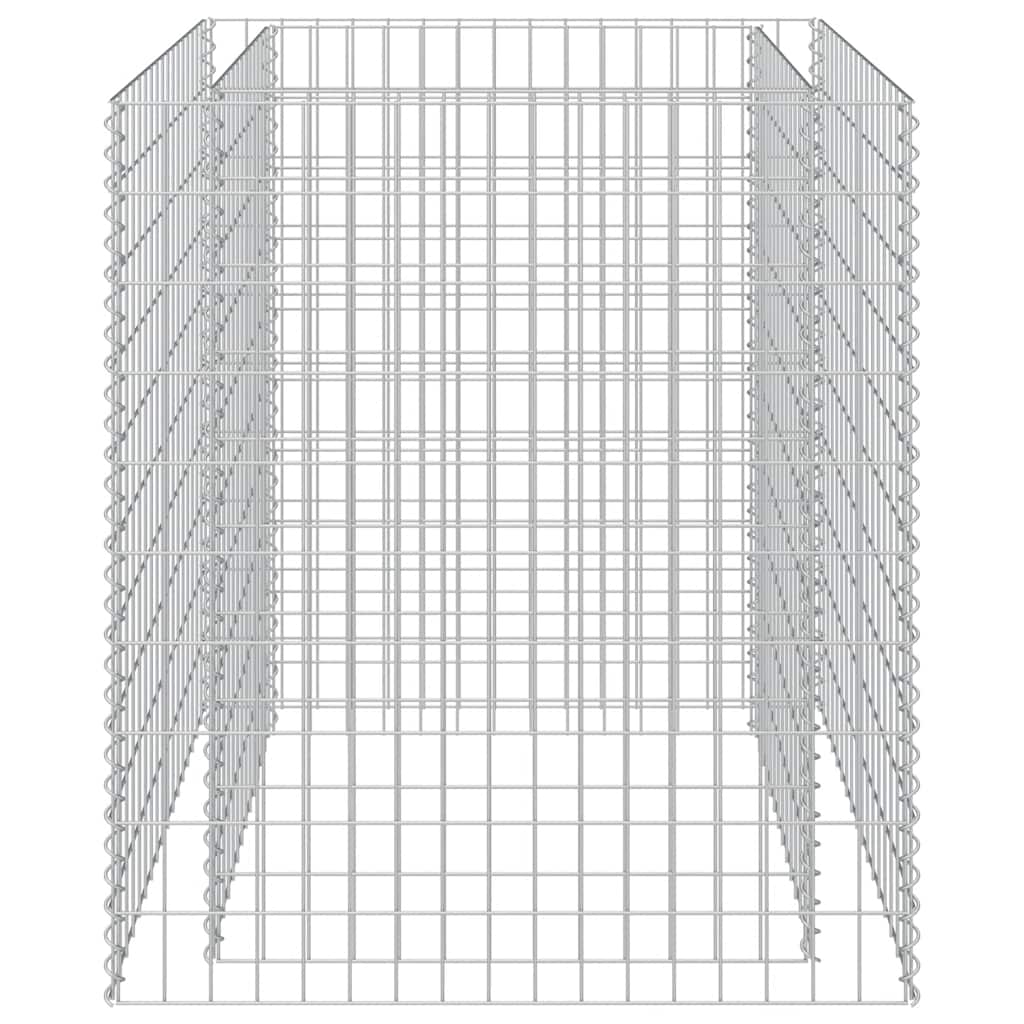 vidaXL Podwyższona donica gabionowa, galwanizowana stal, 90x90x100 cm