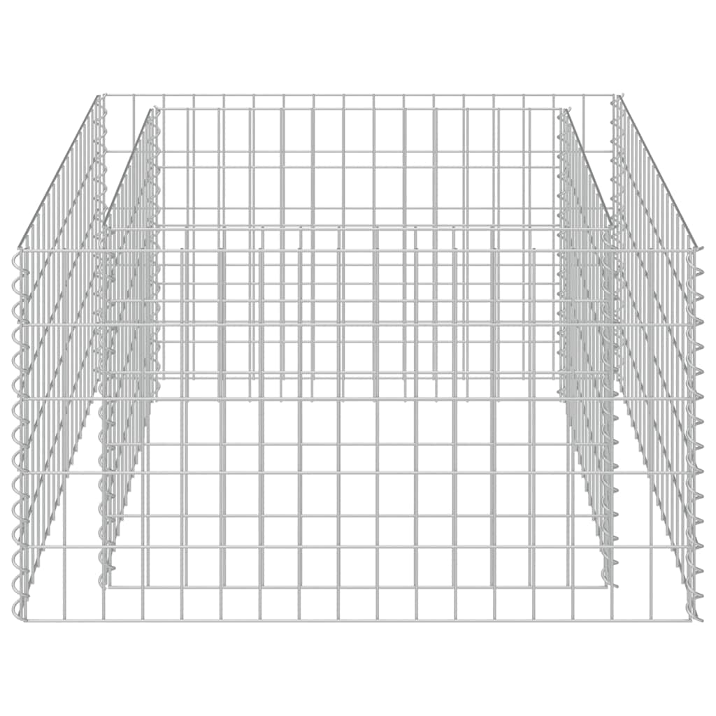 vidaXL Podwyższona donica gabionowa, galwanizowana stal, 90x90x50 cm