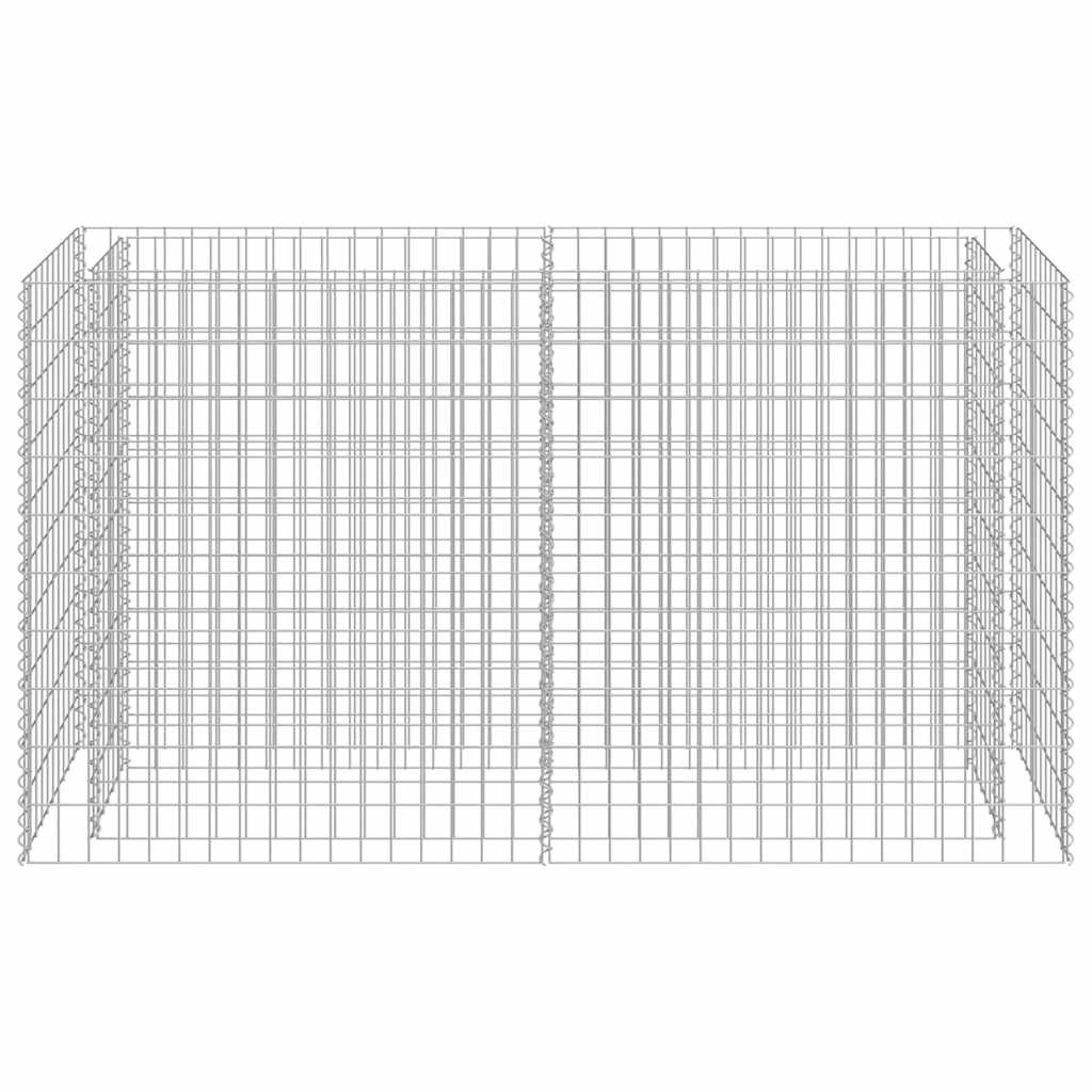 vidaXL Podwyższona donica gabionowa, galwanizowana stal, 180x50x100 cm