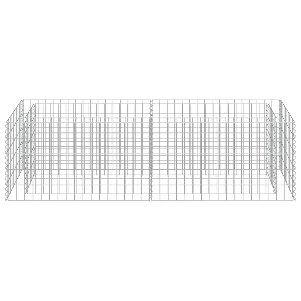 vidaXL Podwyższona donica gabionowa, galwanizowana stal, 180x50x50 cm