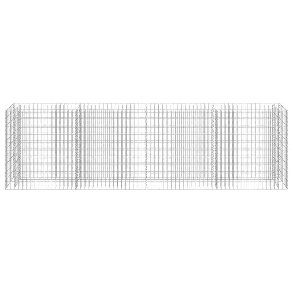 vidaXL Podwyższona donica gabionowa, galwanizowana stal, 360x50x100 cm