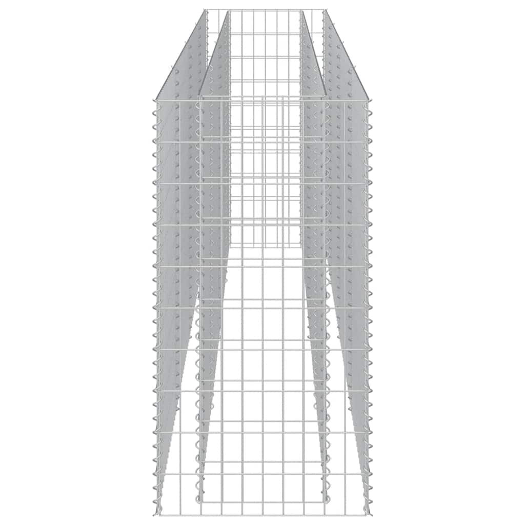 vidaXL Podwyższona donica gabionowa, galwanizowana stal, 360x50x100 cm