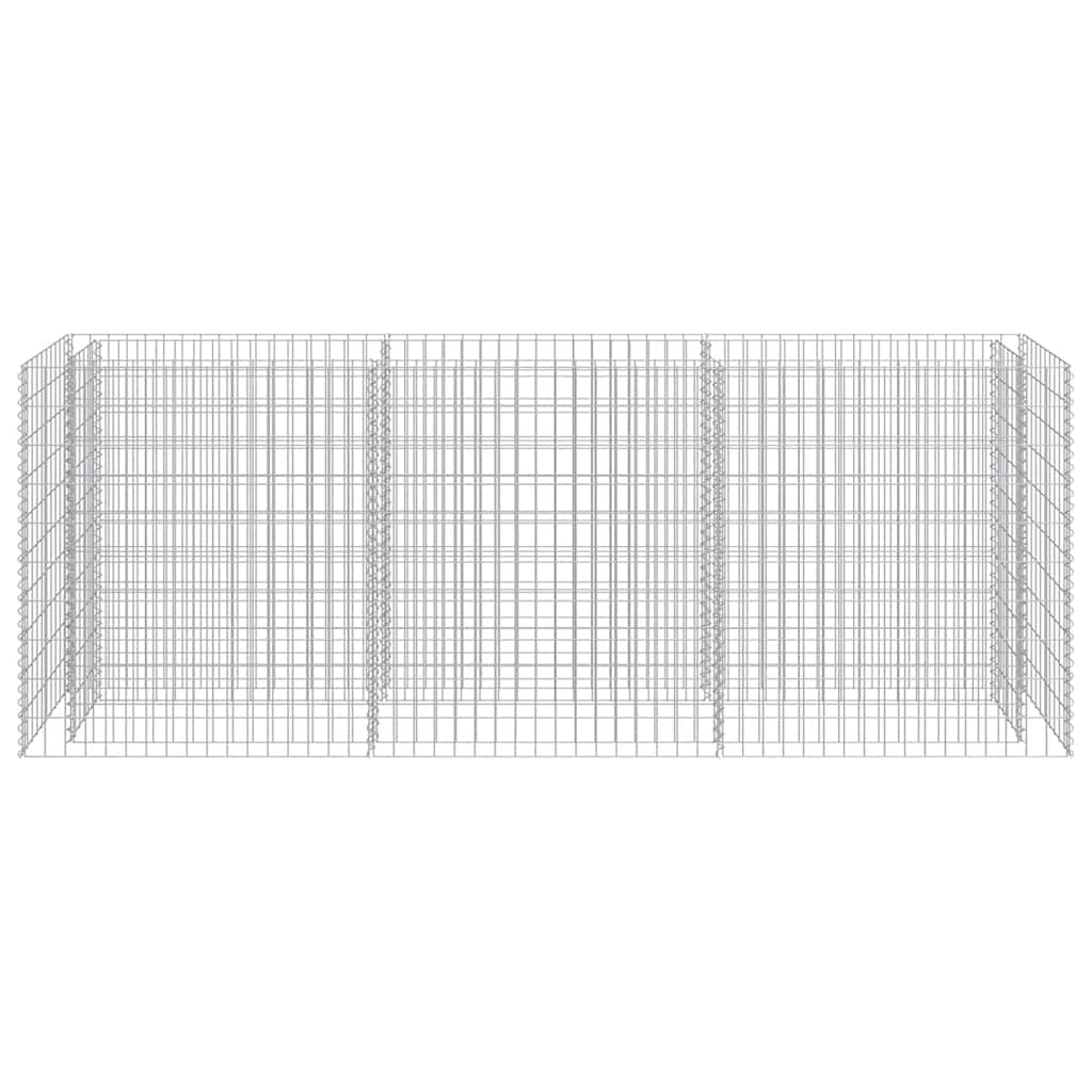 vidaXL Podwyższona donica gabionowa, galwanizowana stal, 270x50x100 cm