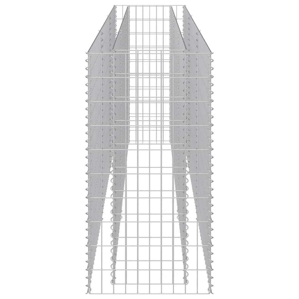 vidaXL Podwyższona donica gabionowa, galwanizowana stal, 270x50x100 cm