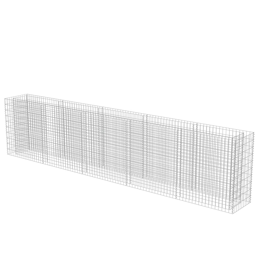 vidaXL Podwyższona donica gabionowa, galwanizowana stal, 450x50x100 cm