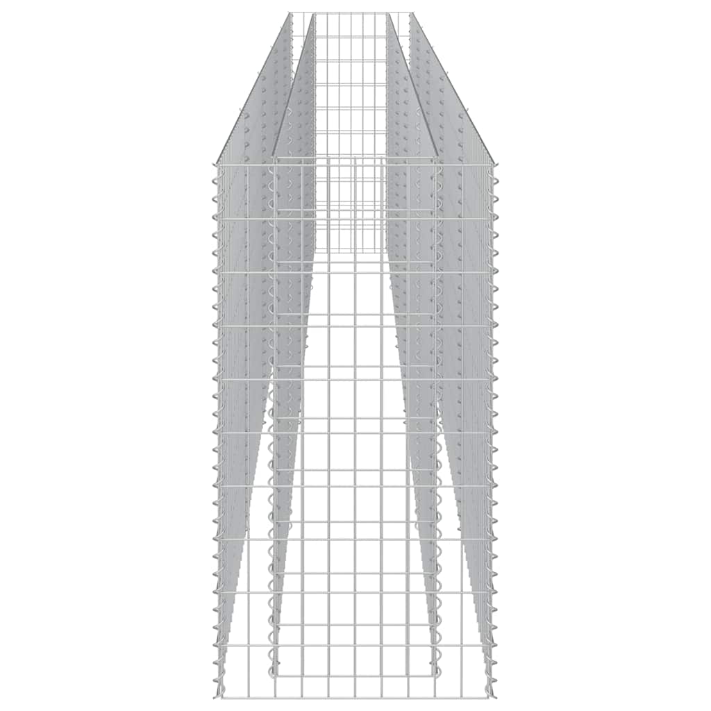 vidaXL Podwyższona donica gabionowa, galwanizowana stal, 450x50x100 cm