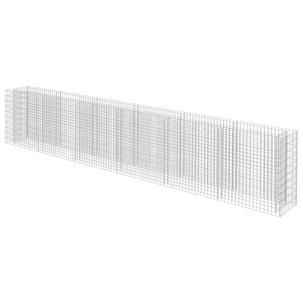 vidaXL Podwyższona donica gabionowa, galwanizowana stal, 540x50x100 cm