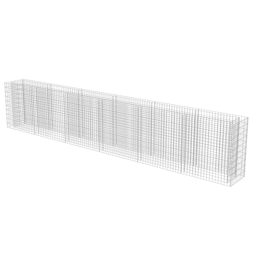 vidaXL Podwyższona donica gabionowa, galwanizowana stal, 540x50x100 cm