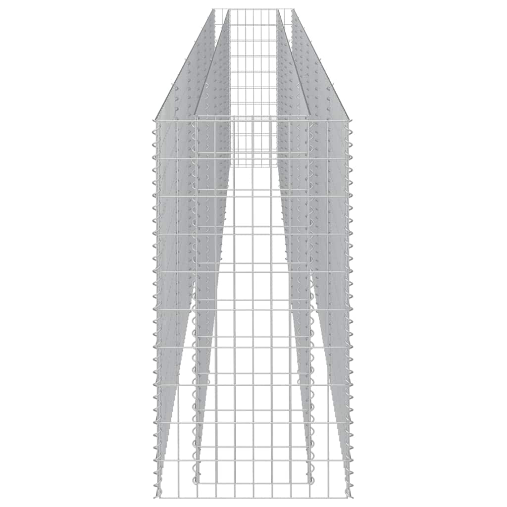 vidaXL Podwyższona donica gabionowa, galwanizowana stal, 540x50x100 cm