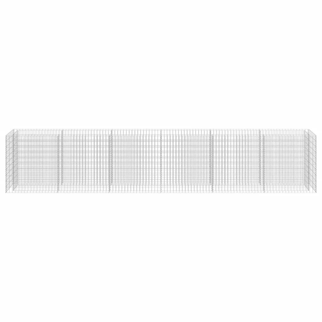vidaXL Podwyższona donica gabionowa, galwanizowana stal, 540x50x100 cm