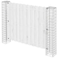 vidaXL Słupek ogrodzeniowy. 2 pcs Srebrny 20 x 20 x 190 cm Metal