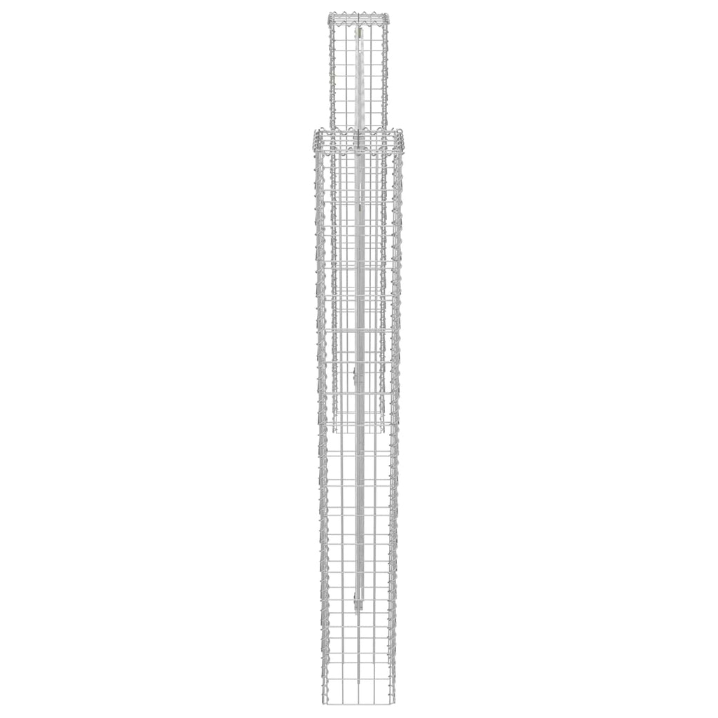 vidaXL Słupek ogrodzeniowy. 2 pcs Srebrny 20 x 20 x 190 cm Metal
