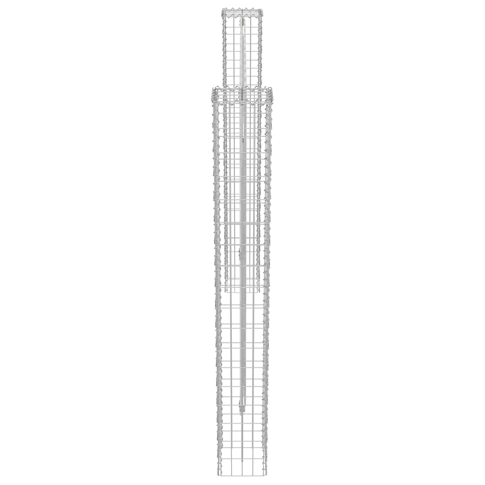 vidaXL Słupek ogrodzeniowy. 2 pcs Srebrny 20 x 20 x 190 cm Metal