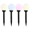 vidaXL Kuliste lampy solarne do ogrodu, 4 szt., LED, 15 cm, RGB