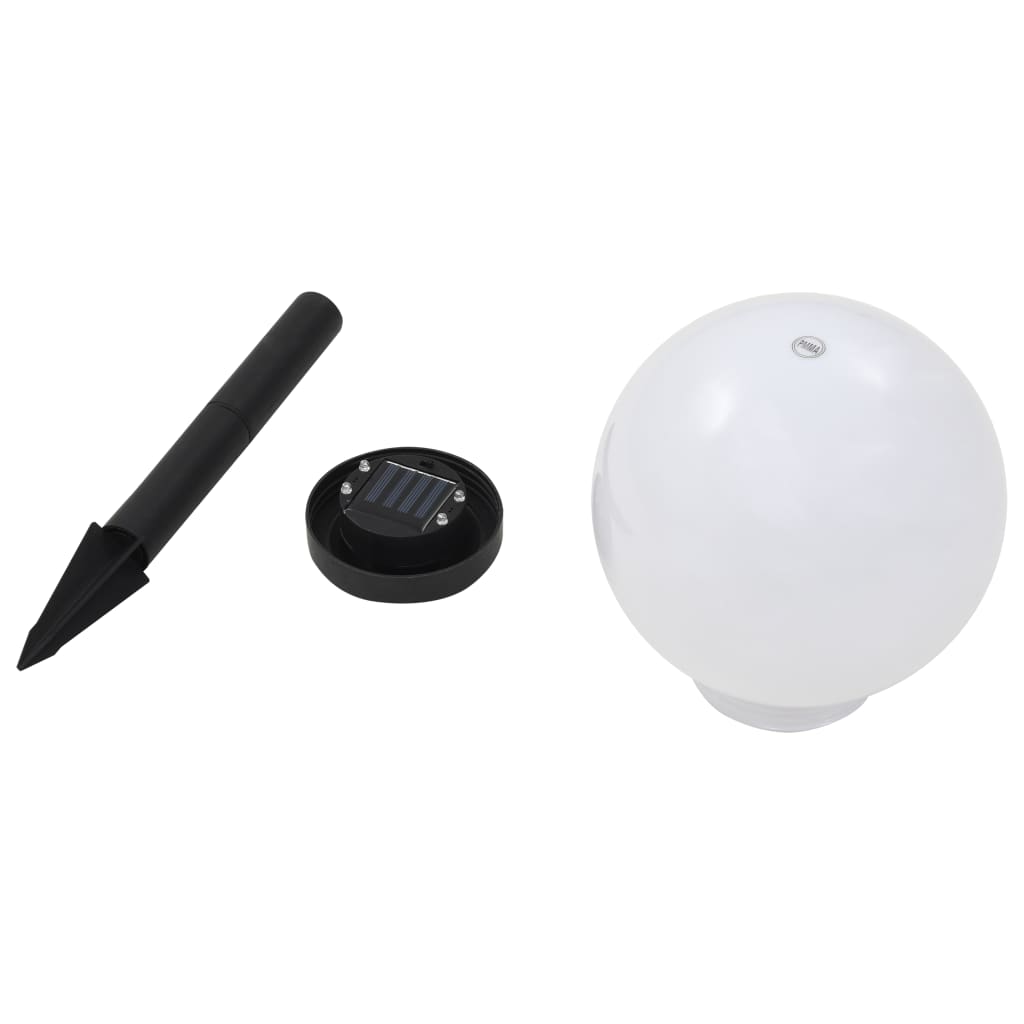 vidaXL Kuliste lampy solarne na zewnątrz, 3 szt., LED, 20 cm, RGB