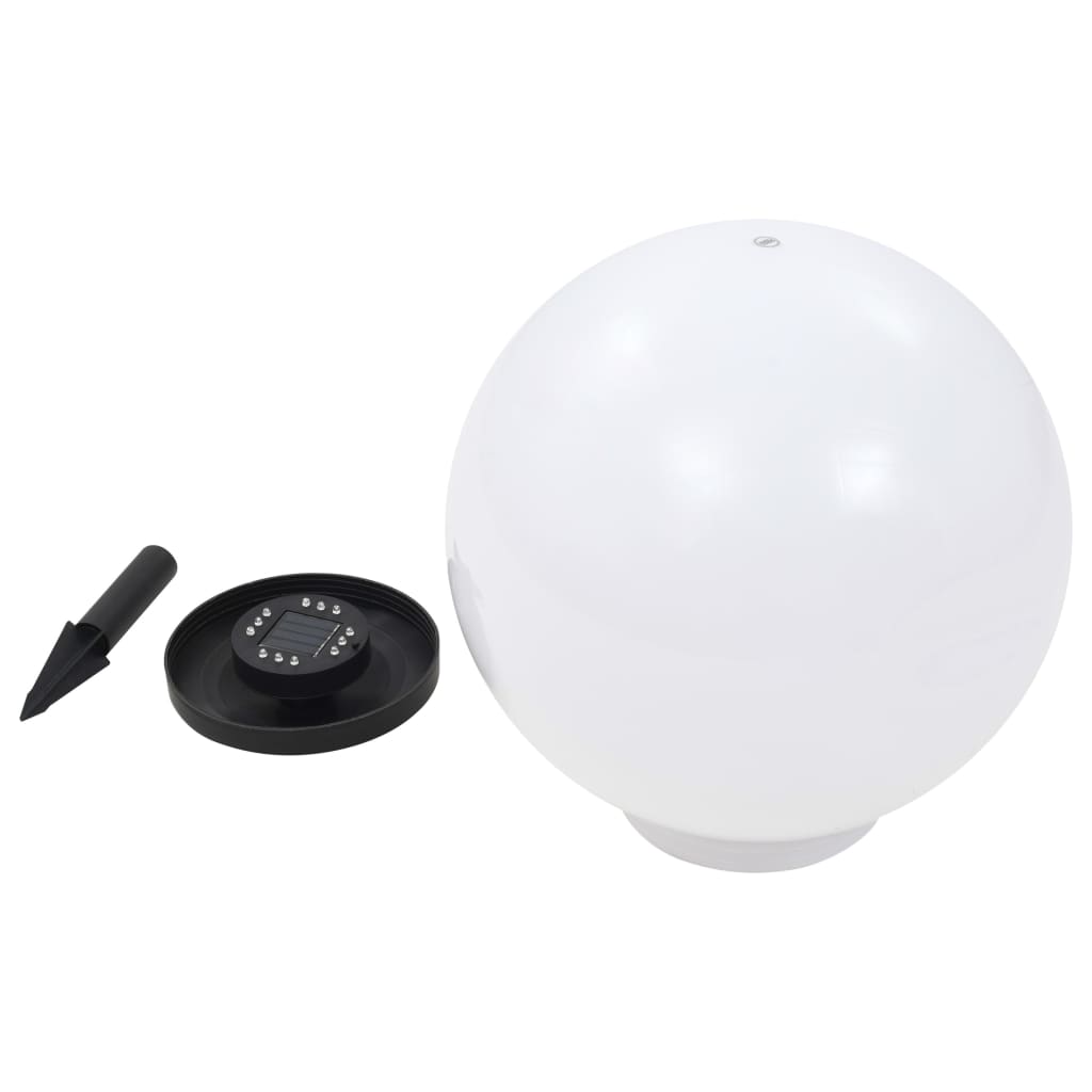 vidaXL Kulista lampa solarna na zewnątrz, LED, 40 cm, RGB