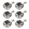 vidaXL Okrągłe lampy solarne na zewnątrz, 6 szt., LED, 12 cm, białe