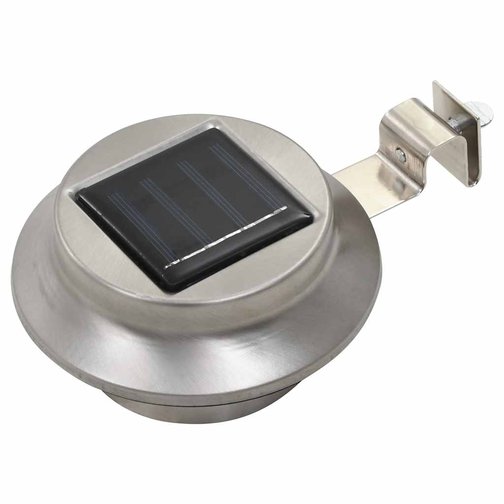 vidaXL Okrągłe lampy solarne na zewnątrz, 6 szt., LED, 12 cm, białe