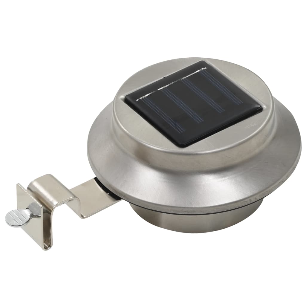 vidaXL Okrągłe lampy solarne na zewnątrz, 6 szt., LED, 12 cm, białe
