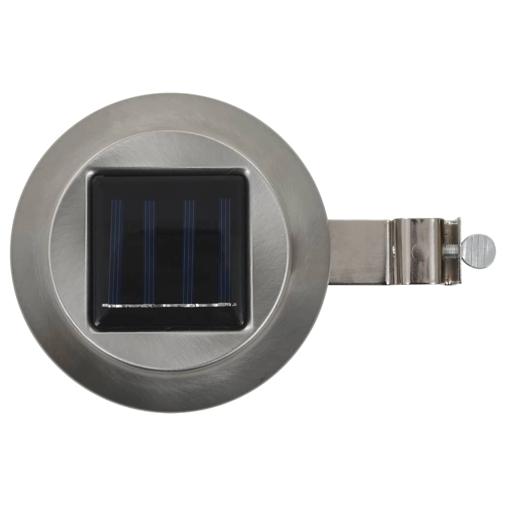 vidaXL Okrągłe lampy solarne na zewnątrz, 6 szt., LED, 12 cm, białe