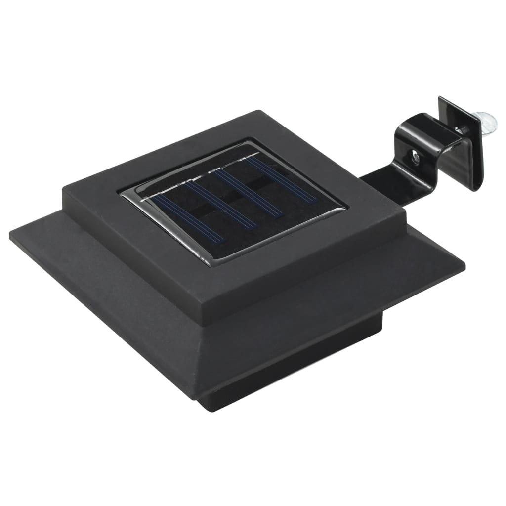 vidaXL Kwadratowe lampy solarne na zewnątrz, 6 szt, LED, 12 cm, czarne