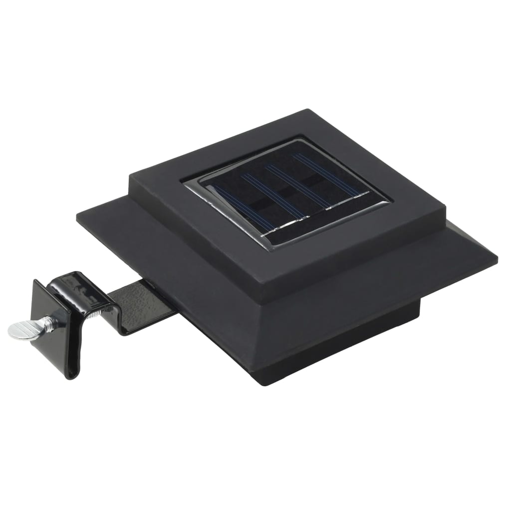 vidaXL Kwadratowe lampy solarne na zewnątrz, 6 szt, LED, 12 cm, czarne