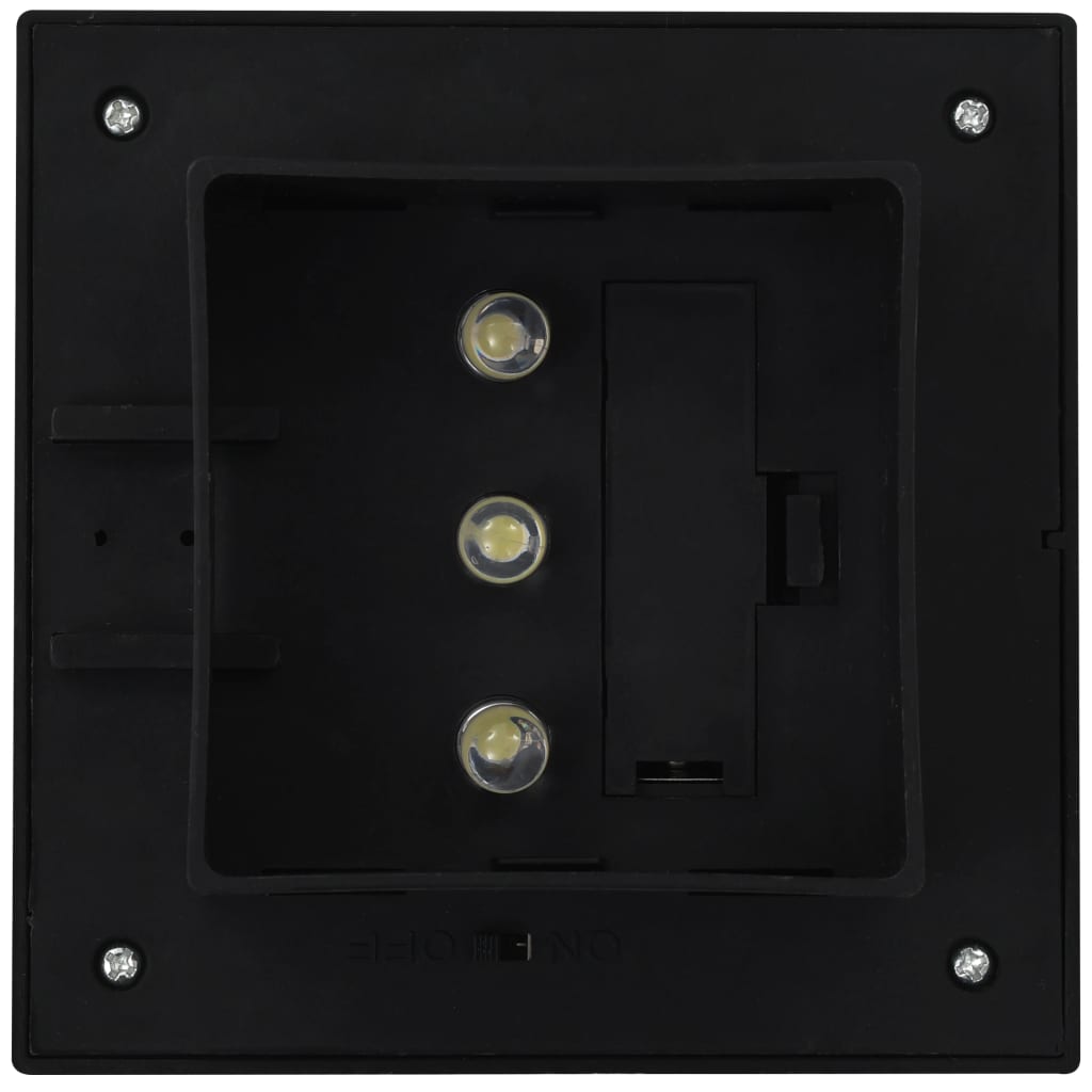 vidaXL Kwadratowe lampy solarne na zewnątrz, 6 szt, LED, 12 cm, czarne