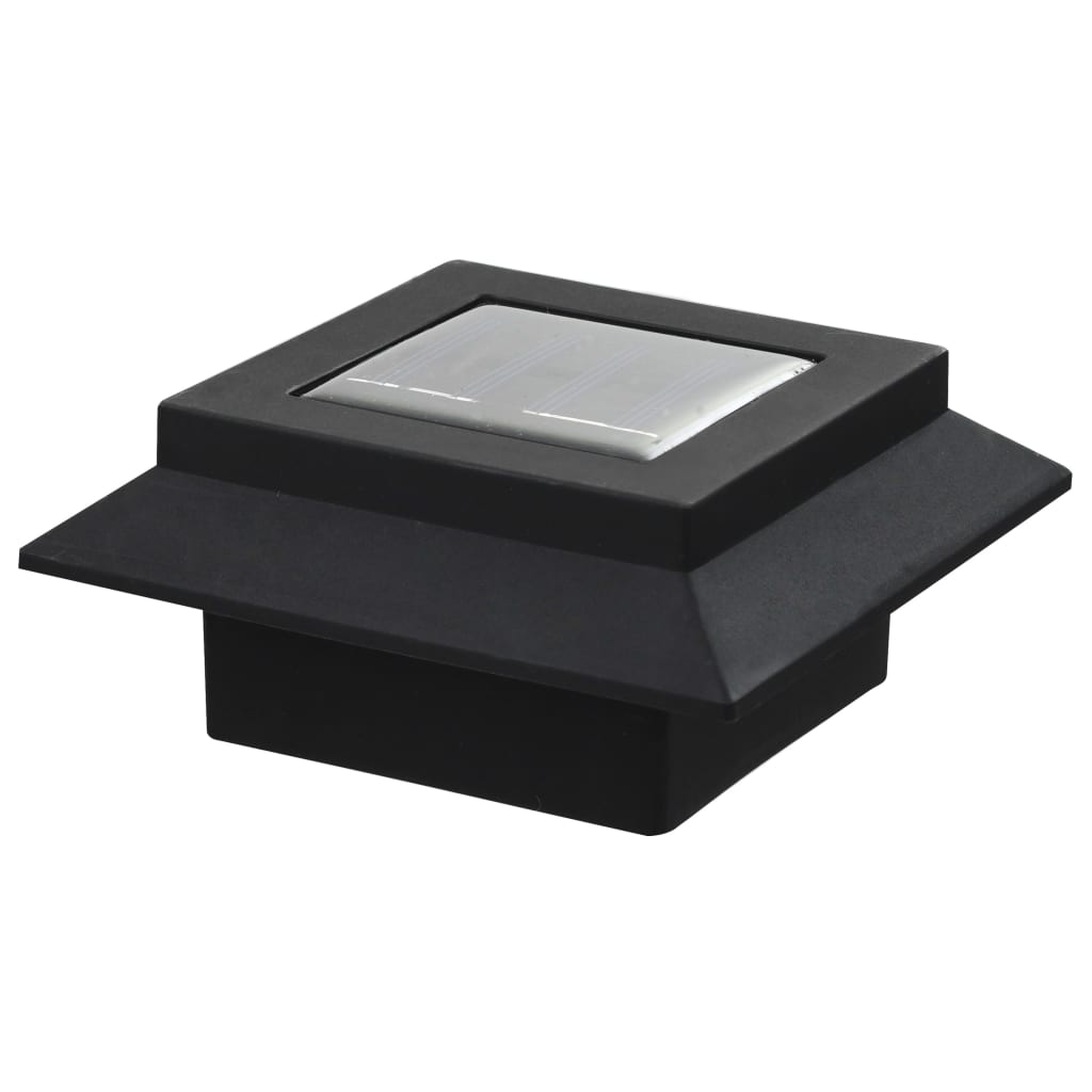 vidaXL Kwadratowe lampy solarne na zewnątrz, 6 szt, LED, 12 cm, czarne