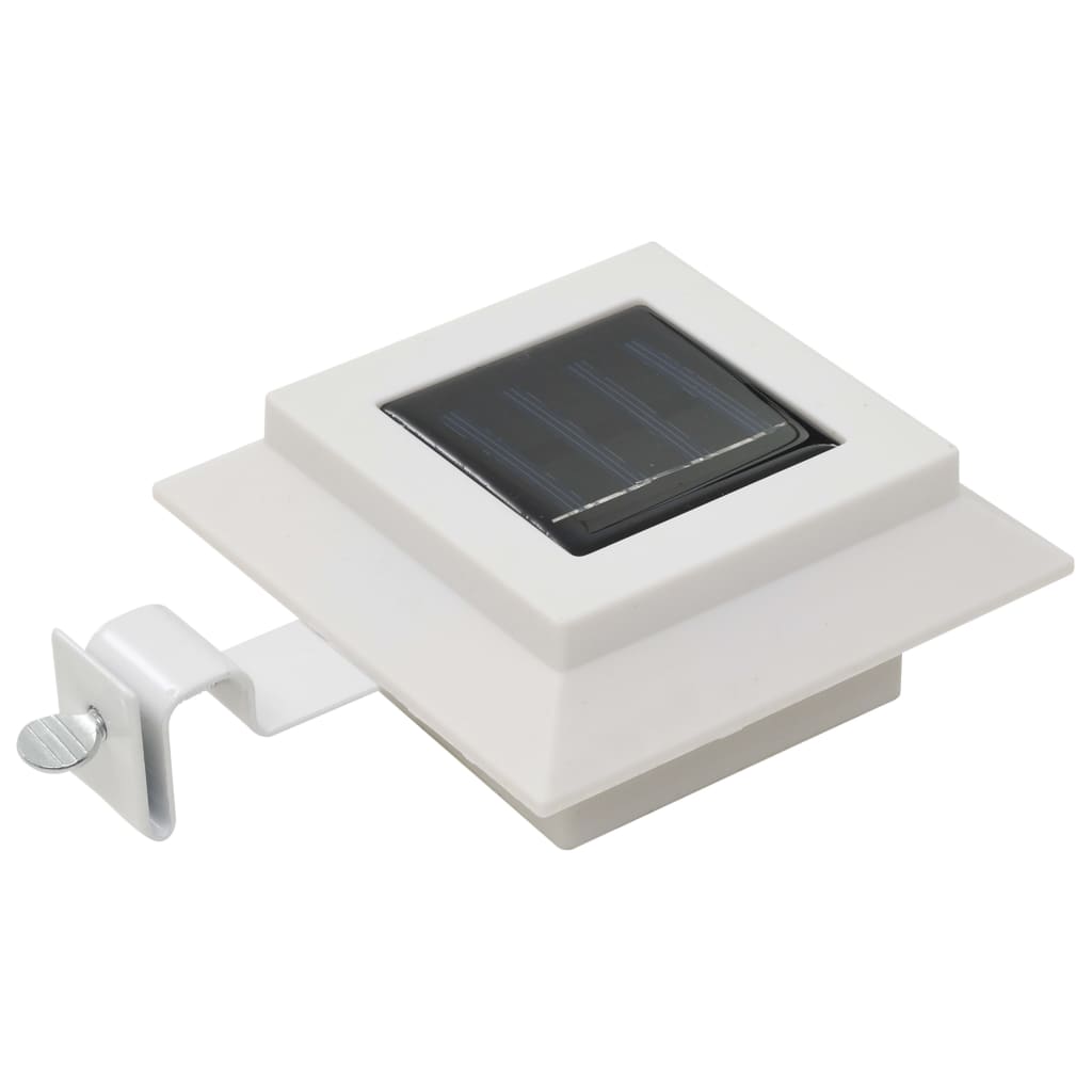 vidaXL Kwadratowe lampy solarne na zewnątrz, 6 szt., LED, 12 cm, białe