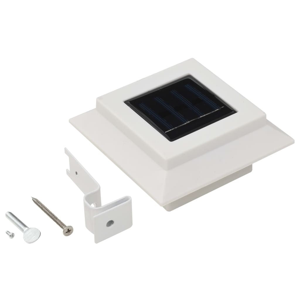 vidaXL Kwadratowe lampy solarne na zewnątrz, 6 szt., LED, 12 cm, białe
