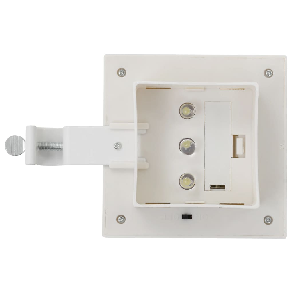 vidaXL Kwadratowe lampy solarne na zewnątrz, 6 szt., LED, 12 cm, białe