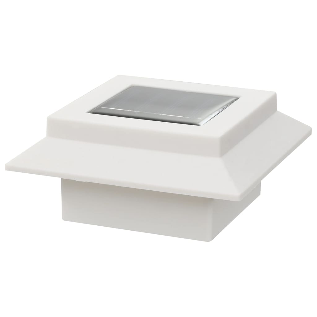 vidaXL Kwadratowe lampy solarne na zewnątrz, 6 szt., LED, 12 cm, białe