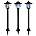 vidaXL Zewnętrzne lampy solarne LED, 3 szt., czarne