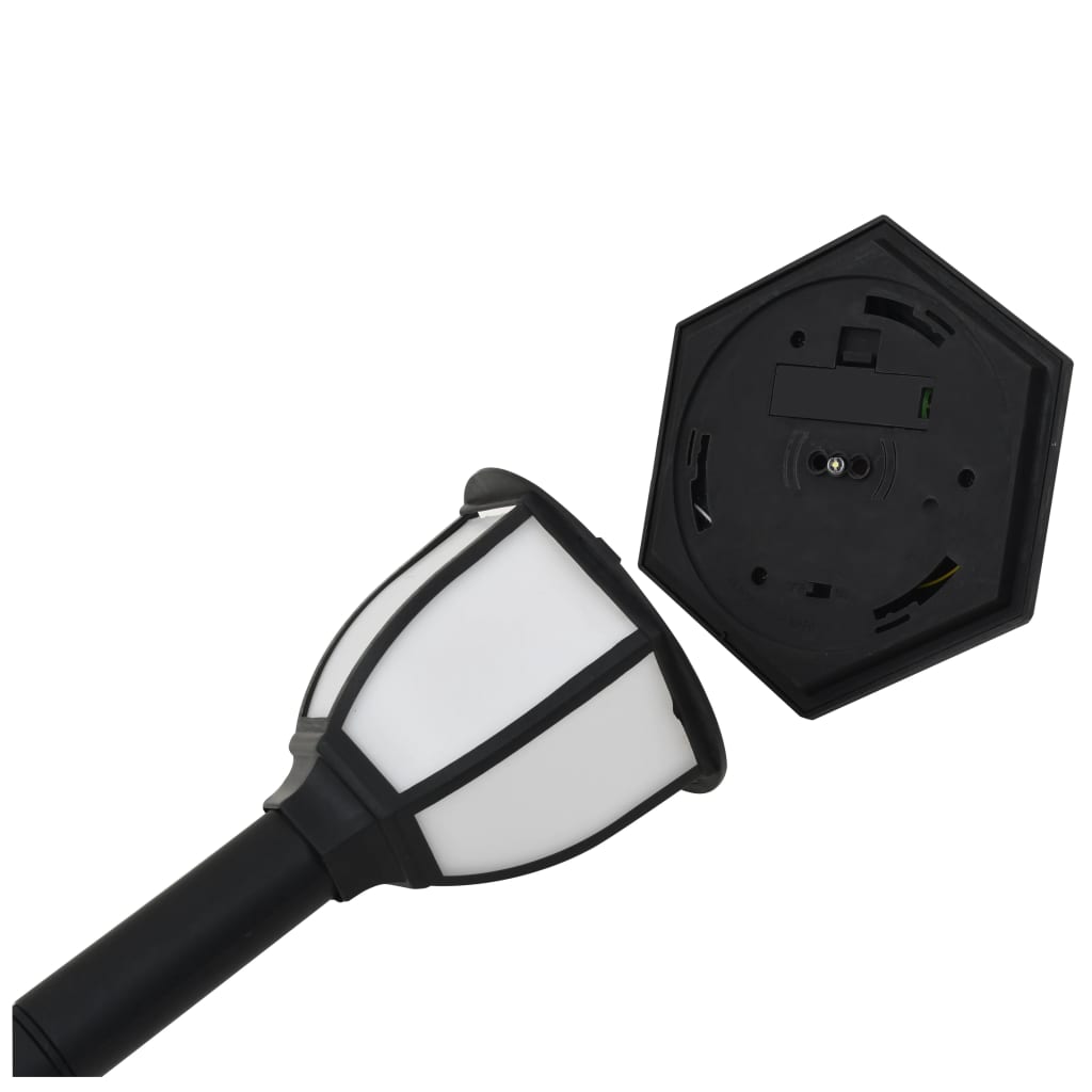 vidaXL Zewnętrzne lampy solarne LED, 3 szt., czarne