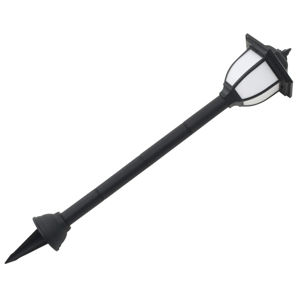 vidaXL Zewnętrzne lampy solarne LED, 3 szt., czarne