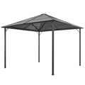 vidaXL Altana ogrodowa z zadaszeniem, aluminiowa, 3 x 3 m, antracytowa