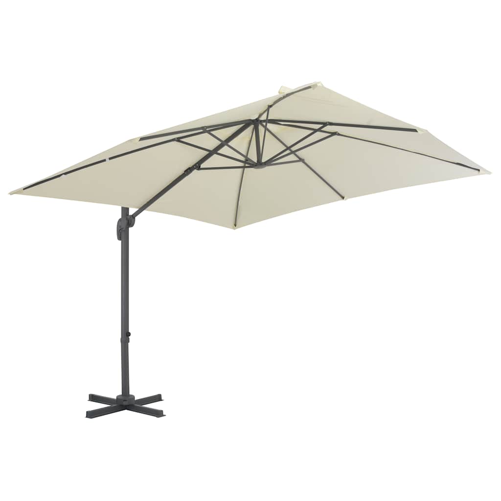 vidaXL Parasol ogrodowy Cantilever z aluminiowym słupkiem 300x300 cm, piaskowy