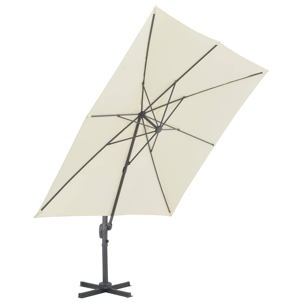 vidaXL Parasol ogrodowy Cantilever z aluminiowym słupkiem 300x300 cm, piaskowy