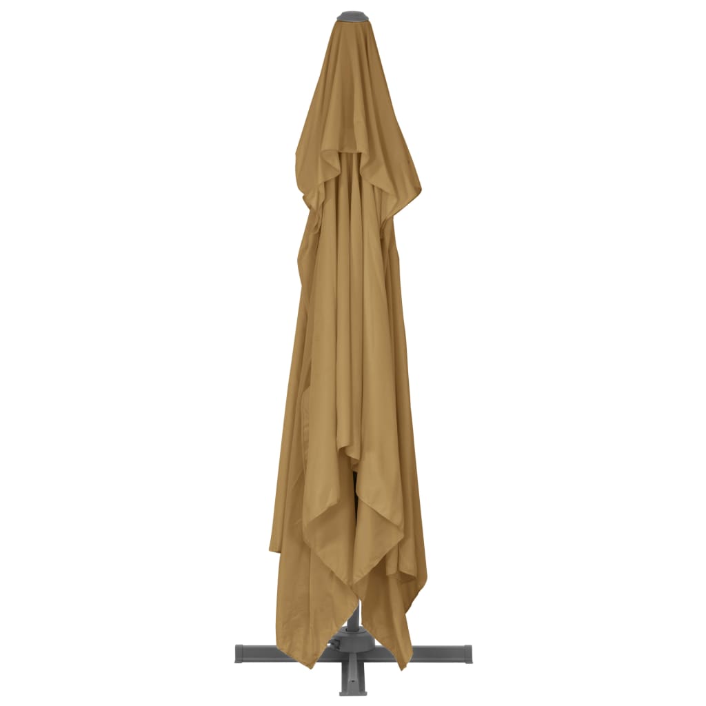 vidaXL Parasol ogrodowy Cantilever z aluminiowym drążkiem 400x300 cm Taupe