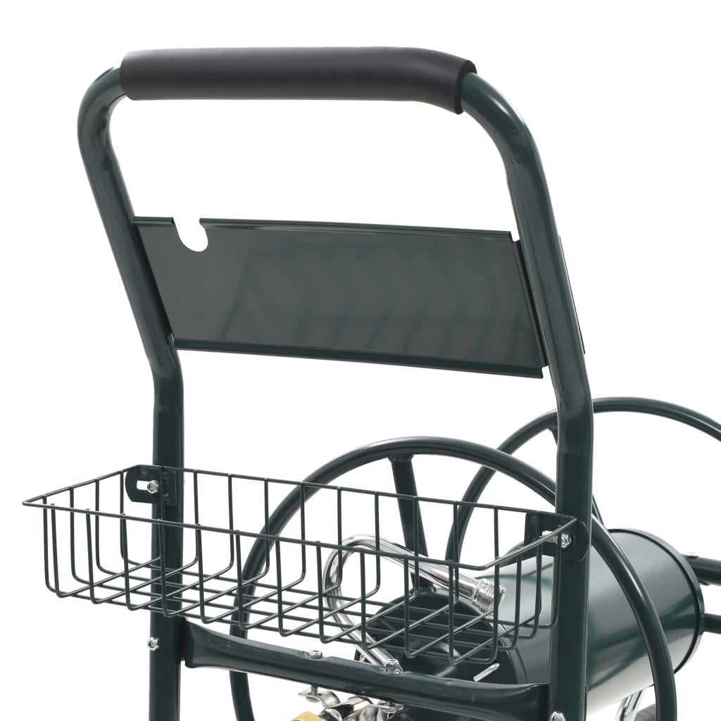 vidaXL Wózek na wąż ogrodowy ze złączką 1/2", 75 m, stal